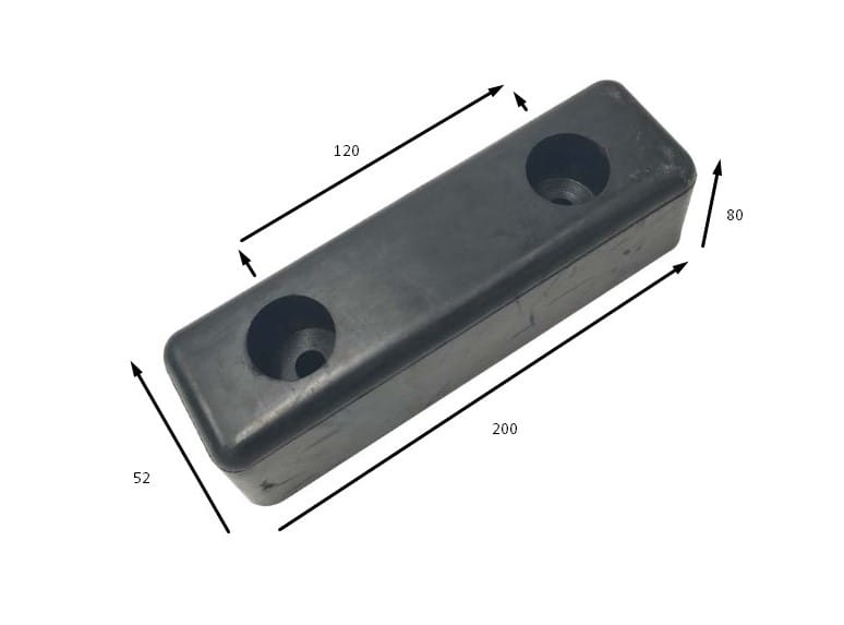 Dokovací nárazník pro přívěsy a nakládací rampy, 20/5/8 cm - OP-200-52-80U